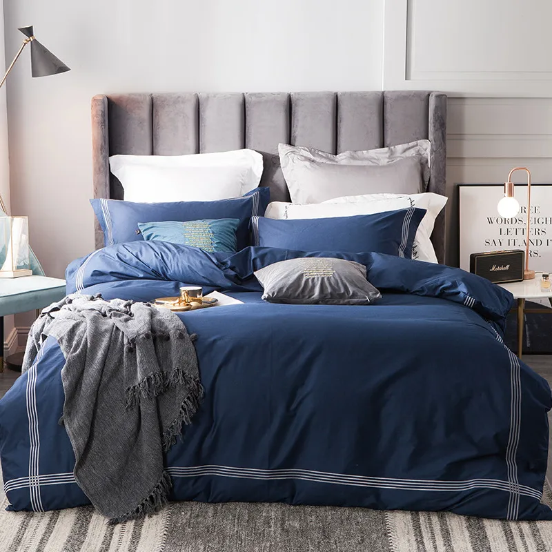 

Modern Bedding Sets Queen/King Size Cotton Duvet Cover Set Hotel Bedclothes Bed Linen bed sheet