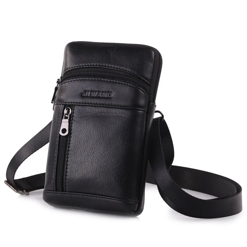Men Small Messenger Shoulder Cell Phone Case Bags Purse Pouch Thin