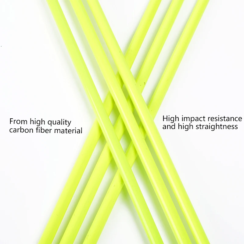 6/12PCS Yellow Carbon Arrow 30 Inch Red White Feather Carbon Arrows For Recurve Bows For Recurve Bows Hunting Arrows Archery