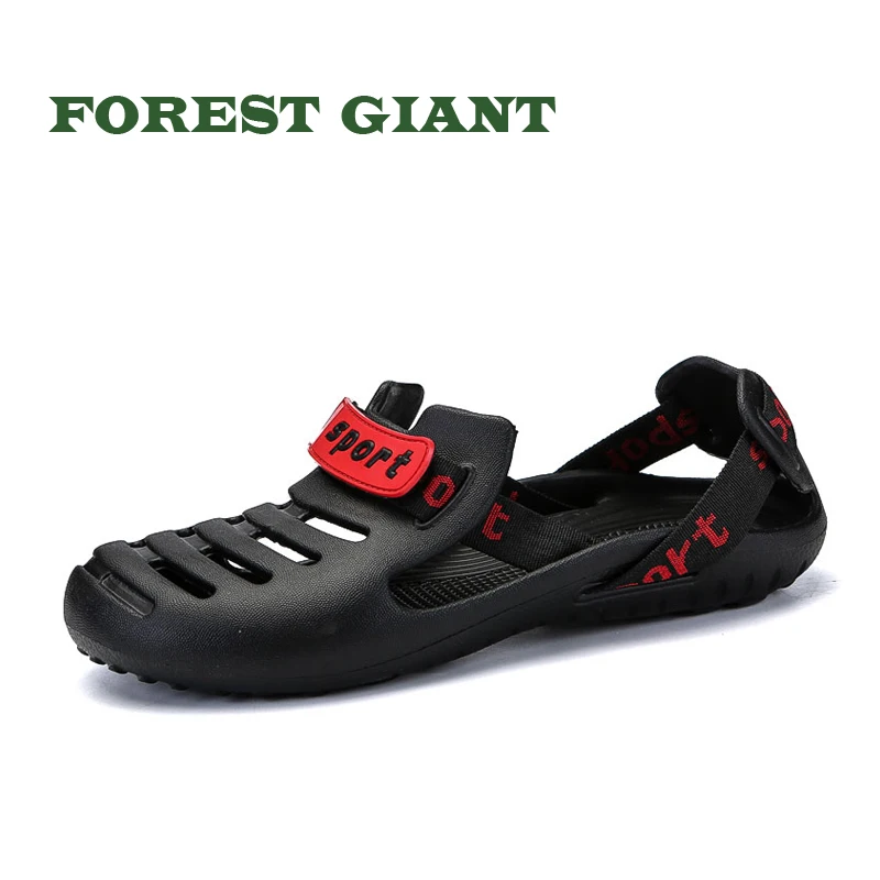 FOREST GIANT Men Sandals Outdoor Water Shoes Men Beach Sandals Black Mens Footwear Slip On Mens