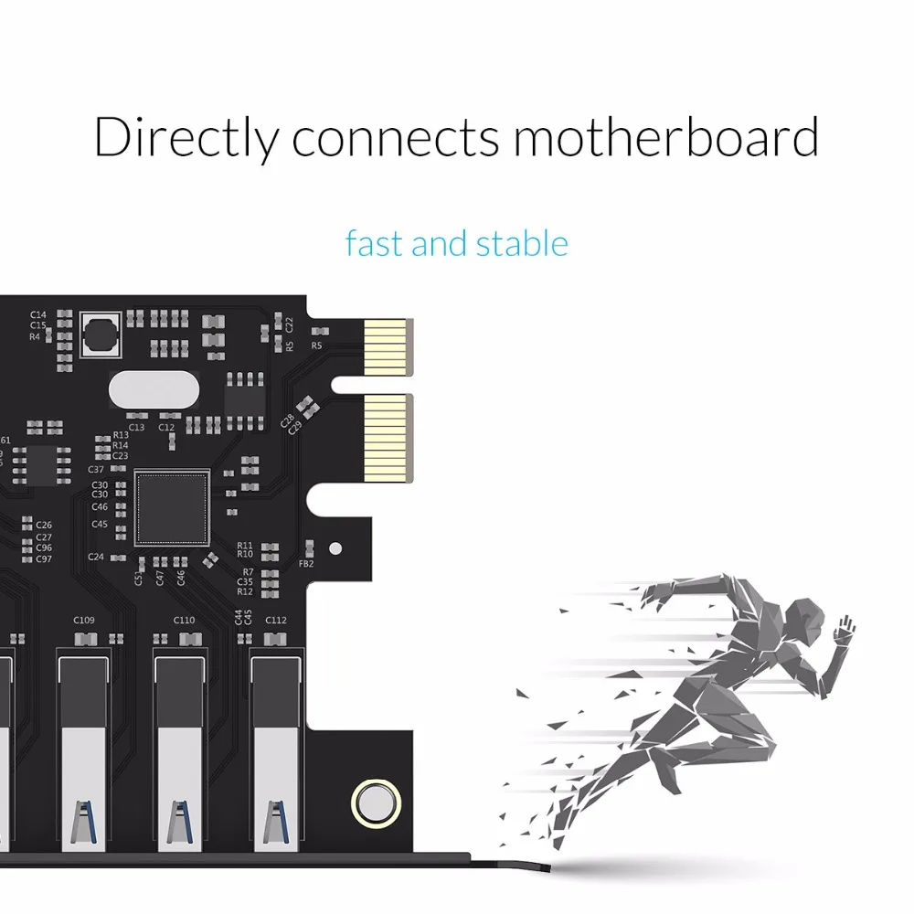 Плата расширения ORICO с 7 портами USB экспресс карта помощью адаптера PCI Express