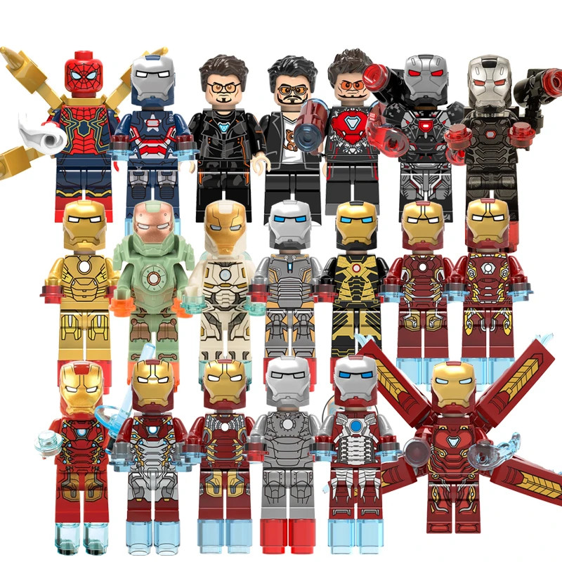 

Iron Man MK50 Pepper Building Blocks Bricks Figures Compatible Legoingly marvel Avengers Super Hero Model Toys For Childrens