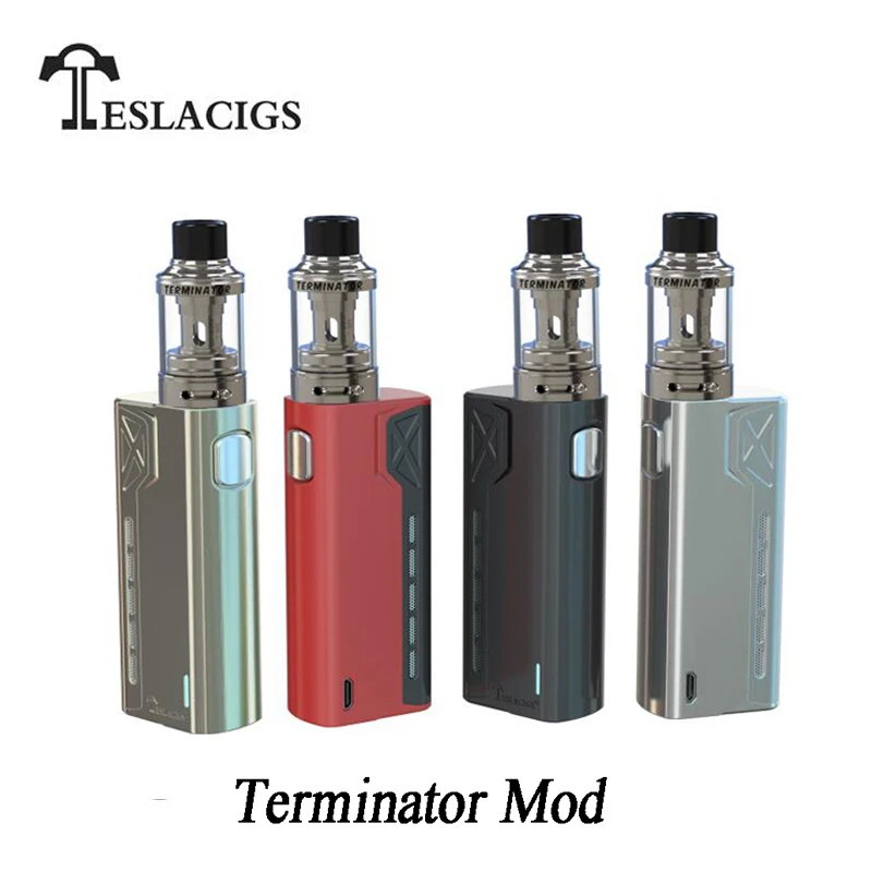 Оригинальный Tesla модель Terminator комплект Vape с 90 Вт коробка мод Терминатор Танк Fit 18650