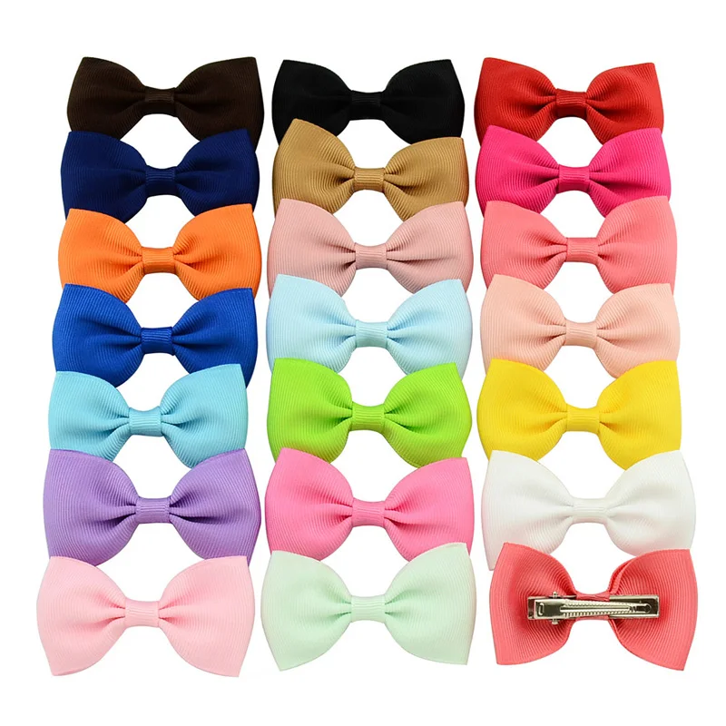 

MIXIU 20pcs/set 20 Colors Baby Girls Boutique Ribbon Hair Clip Bow Hairpin Barrettes Hairgrip Kids Headwear Hair Accessories