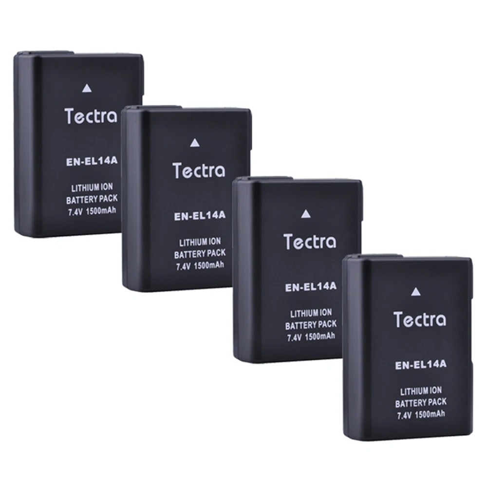 

4pcs 1500mAh EN-EL14 EN-EL14a ENEL14 Battery for Nikon D3100 D3200 D3300 D3400 D5100 D5200 D5300 D5500 P7700 D3500 D7000