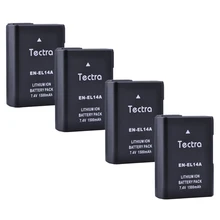 Batteries ENEL14 pour Nikon, 4 pièces, 1500mAh EN-EL14 EN-EL14a D3100 D3200 D3300 D3400 D5100 D5200 D5300 D5500 P7700 D3500 D7000
