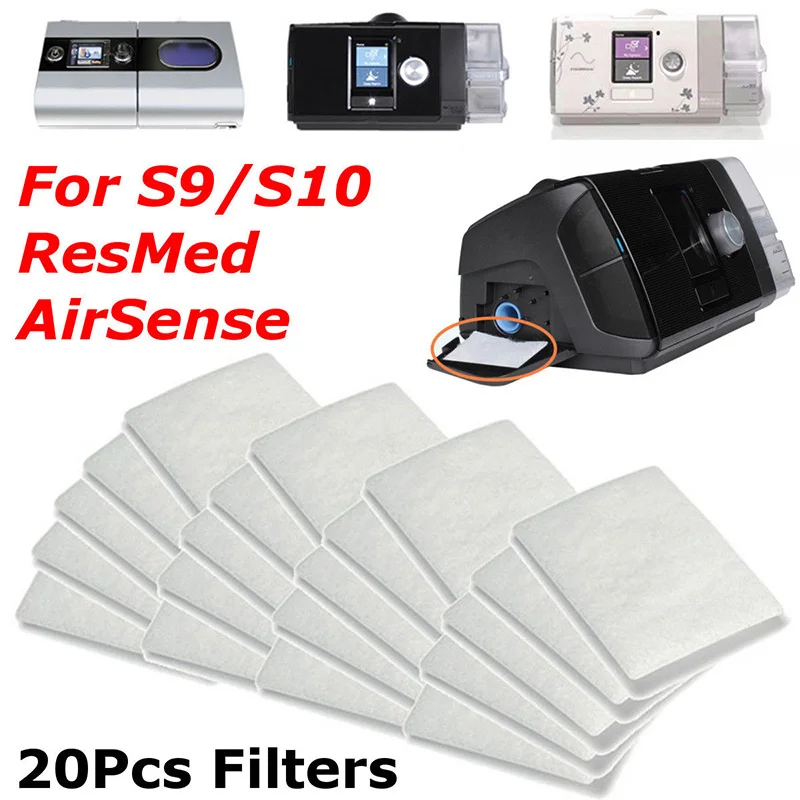 

20-piece disposable universal replacement filter compatible with S9 S10 ResMed AirSense tool RJ99
