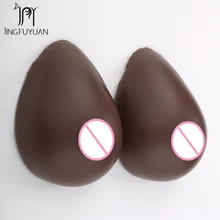 Черная силиконовая Женская грудь Каплевидная форма силиконовая форма для груди Искусственный Протез для женщин 1 пара силиконовых груди