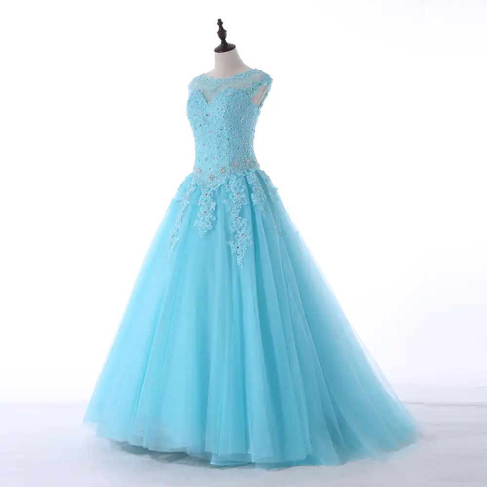 aqua blue prom dresses 2018