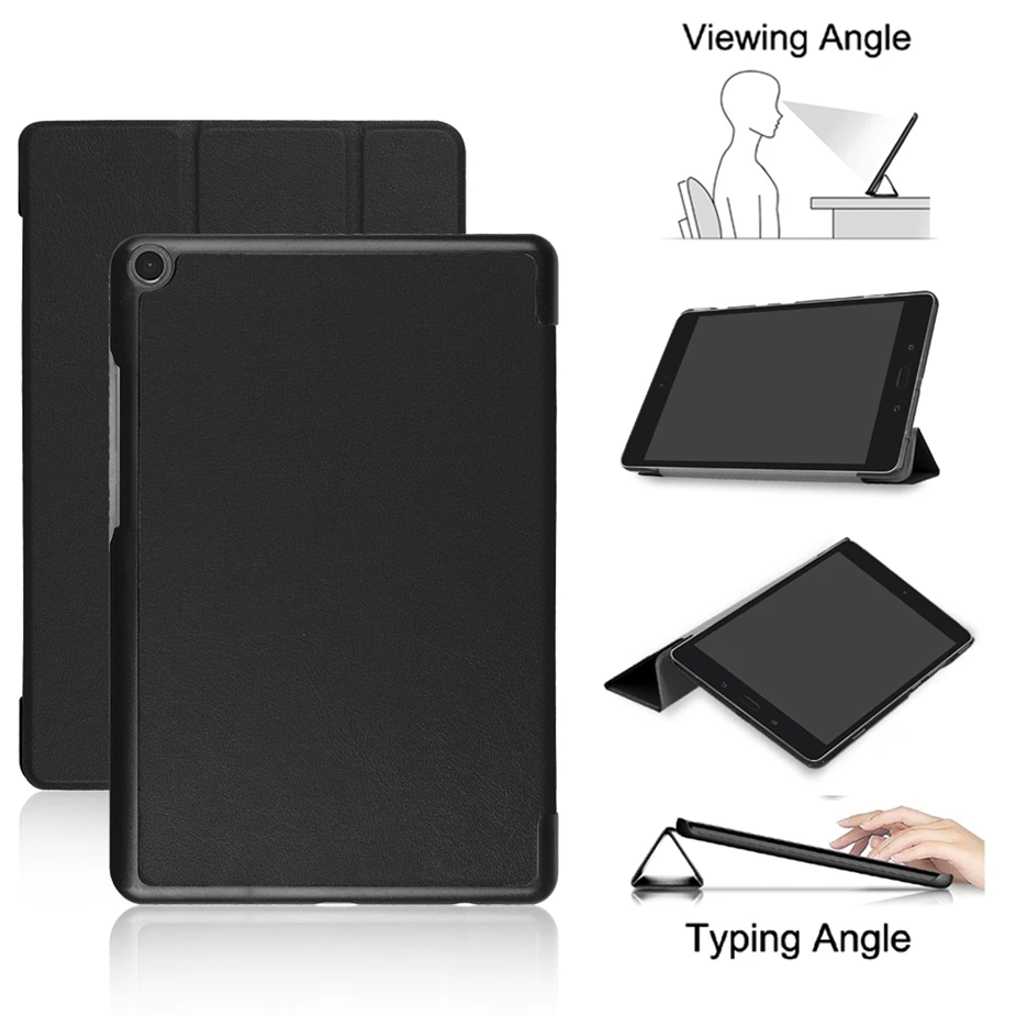 

Three Folded Magnetic Smart PU Leather Cover For 2017 New Asus Zenpad Z8S ZT582 ZT582 8 Inch Flip Stand Tablet Cover Case