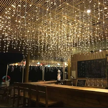 Connector 5M x 0.4M 0.5M 0.6M led curtain icicle string lights led fairy lights Christmas lamps Icicle Lights Xmas Wedding Party