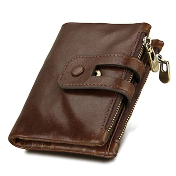 

Real Cowhide Leather Wallets Coin Purses Male Short Clutch Genuine Leather 2018 new ID Credit Cards Holder For Rfid