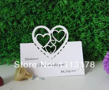 

wedding table card seat card Decorations Party place card name card hollow personalized 06pc001