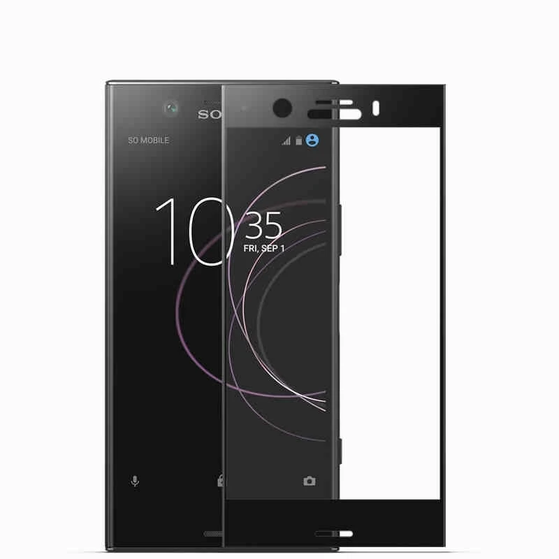 Для sony Xperia XZ1 G8342 G8341 3D полное покрытие Закаленное стекло Защитная пленка для экрана для sony Xperia XZ1 Compact Dual G8441 - Цвет: black color