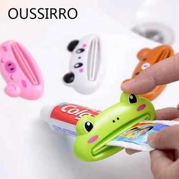 2PCS/Lot New Cartoon Easy Squeezer Toothpaste Tube Rack Dispenser Rolling Holder Easy Squeeze Paste Dispenser Roll Holder