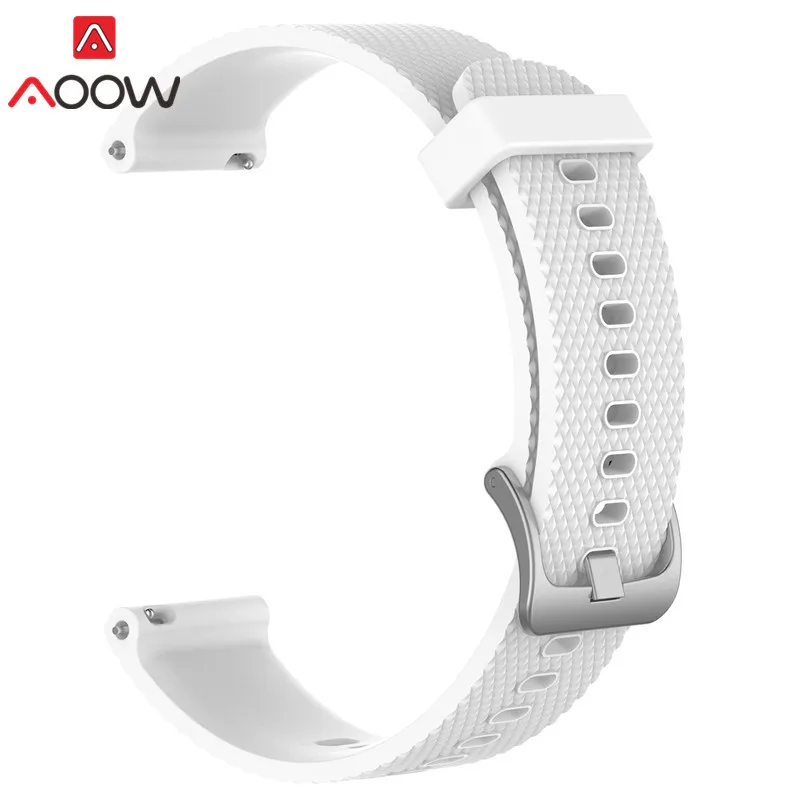 20 мм 22 мм силиконовый ремешок для huawei GT honor watch Magic galaxy watch 42 мм 46 мм active huami amazfit pace ремешок Bip ремешок для часов - Цвет ремешка: White
