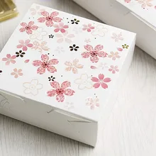 Маленькая розовая Сакура украшения бумажная коробка упаковка для тортов десертная коробка поставки сувениры свадебные конфеты коробки для печенья упаковка