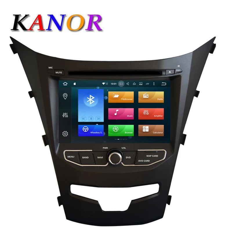 

KANOR Octa Core RAM 2G 2 Din Android 6.0 Car DVD Video Player For Ssangyong Korando 2014 Headunit GPS Navigation WIFI Map