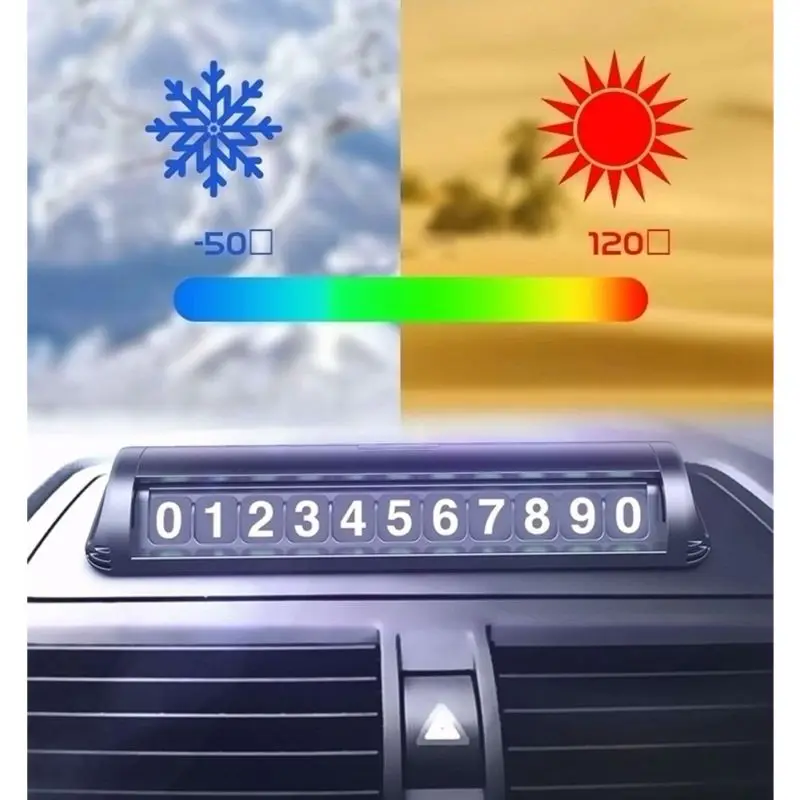 

Magnet Car Numbers Car Parking Telephone Number Stop Sign Metal Temporary Parking Plate Card Hidden Car Mobile Temporary Card