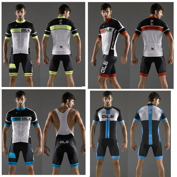2015 Ale Men Cycling Jersey Bike Bicycle Wear Gel Pad Bib Shorts