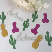 Пользовательские летние девичник вечерние конфетти для пениса Final Fiesta тема ананас, кактус Конфетти украшения стола