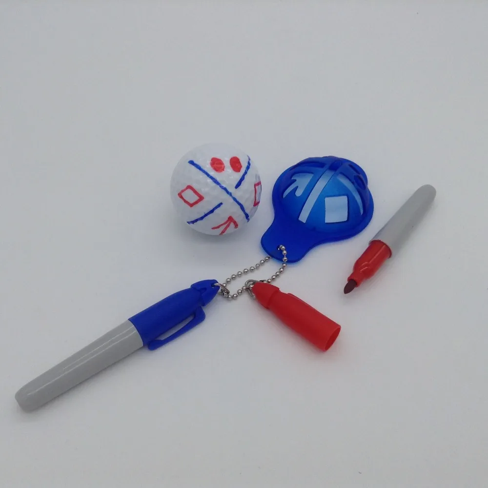

Golf Ball Marker Line Drawing Tool 2 Color Pens Template Liner Putt Alignment