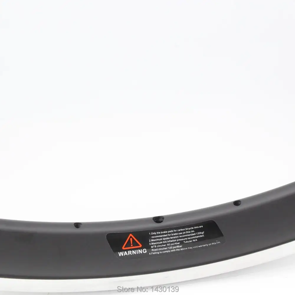 Cheap 1Pcs New 700C 38mm clincher rim Road bike matte UD carbon fibre bicycle wheels rims with aluminum alloy brake surface Free ship 1