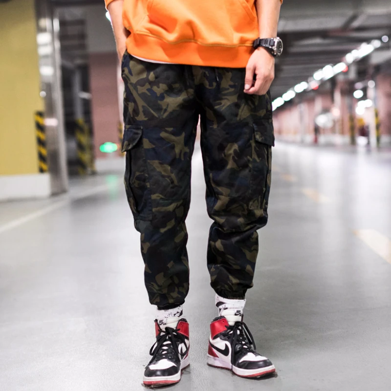 

2019 Men Jogger Camouflage Summer Autumn Hip Hop Sweatpants Pants Men Harajuku Pockets Tactical Pants Overalls Casual Streetwear