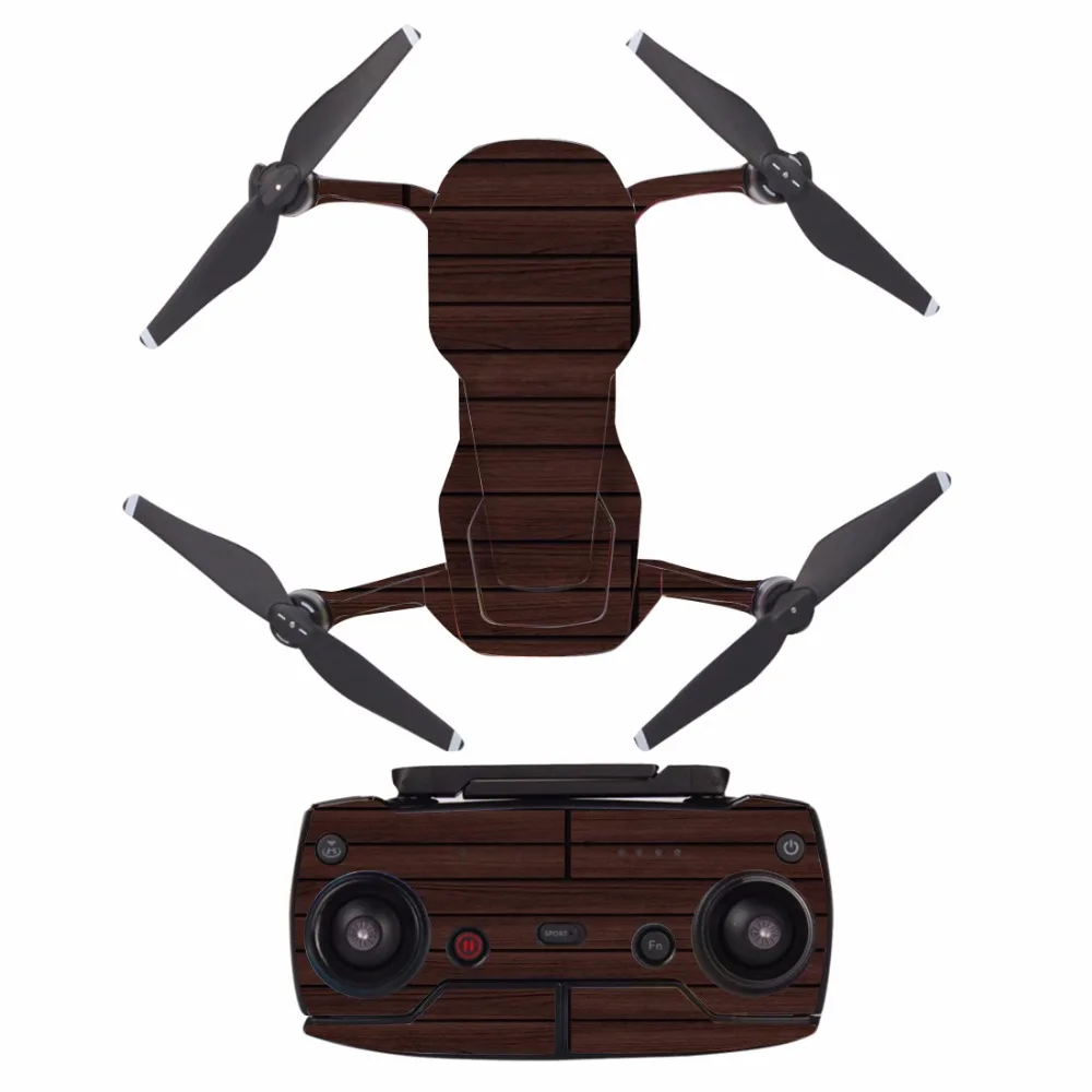 

[A0040] wood style waterproof PVC Decal Skin Sticker For DJI MAVIC Air Drone body protection film+remote Controllers cover