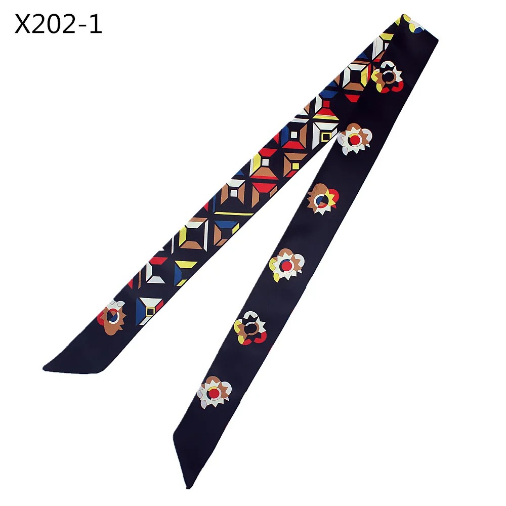 120 см* 5 шарф, имитация камелии, Шелковый узкий длинный шарф, солнцезащитный, широкий, волшебный галстук, сумка с ручкой, ленты, женские обтягивающие шарфы