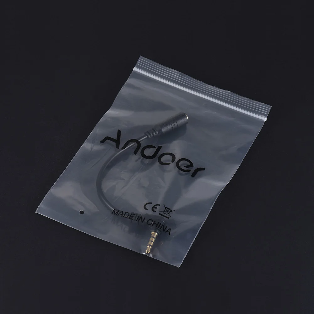 Andoer EY-S04 3,5 мм переменного тока 3-полюсный ТРС женский 4 полюса Гррп мужской микрофонный кабель адаптера аудио стерео конвертер для микрофона для смартфона