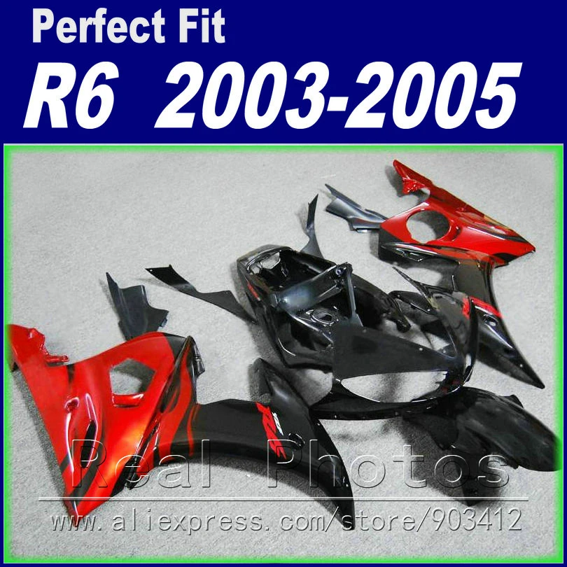 Brand New Motorcycle Parts For Yamaha R6 Fairing Kit 2003 2004 2005 Red