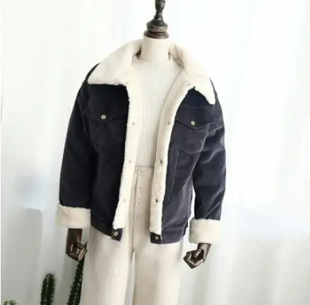SEDUTMO/зимняя бархатная парка; женское вельветовое пальто; теплая короткая куртка больших размеров; женская уличная верхняя одежда; Толстая Повседневная одежда; ED539 - Цвет: Темно-серый