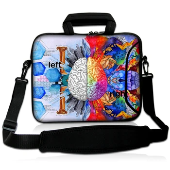 

17.3 17.4 inch Brain Design Laptop Computer Notebook Chromebook Case Cover Sleeve Shoulder Strap Bag with Side Pockets Handles