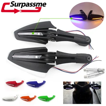 

Pair 22mm 7/8'' Motorcycle Hand Guard LED Turn Signal Light Hand Protection for YAMAHA FZ8 Honda KTM SUZUKI Motobike Handguard