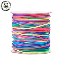 Круглый браслет из эластичного шнура ожерелья Бисероплетение Шнур 1 мм 1,5 мм 2 мм для самостоятельного изготовления ювелирных изделий черный белый красный золотой зеленый цветной