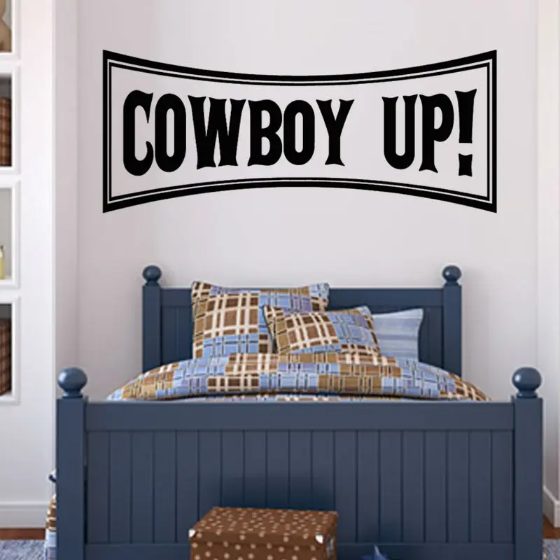 DCTOP Square Shape Cowboy Up Wall Decal Quotes Vinyl Art Removable Bedroom Decorative Home Decor Sticker | Дом и сад