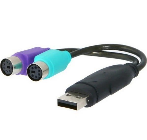 USB to PS2 cable USB keyboard and mouse turn round mouth lines without