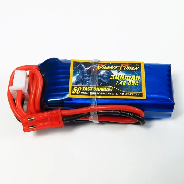 

Giant Power 2S 300mAh 7.4V 35C Lipo Battery For Mini RC Helicopter Quadcopter Airplane Model F3P