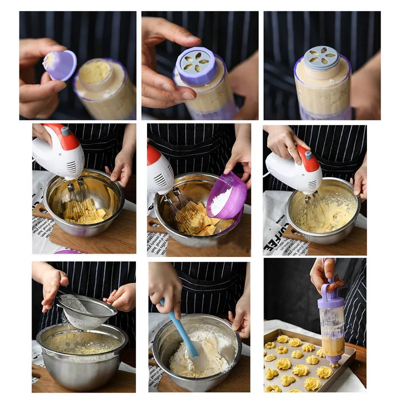 Hifuar 18 шт./компл. печенье машинка для печенья прессы для печенья глазурь наборы торта насадки для украшения кухни помадка торта инструменты для украшения торта