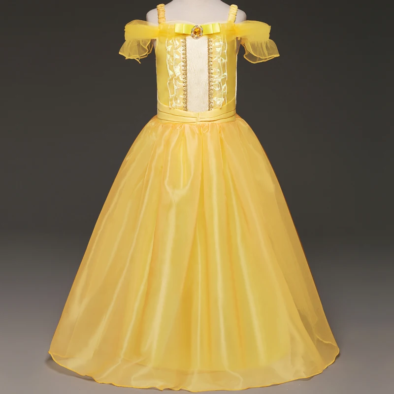 Маскарадный костюм принцессы Белоснежки на возраст от 4 до 10 лет платье для девочек для праздника, Хэллоуина, Рождественская Одежда для девочек