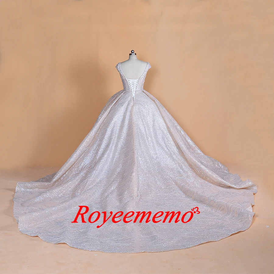 Роскошный дизайн бальное платье Полный Бисероплетение Королевский поезд свадебное платье блеск свадебное платье фабричное свадебное платье