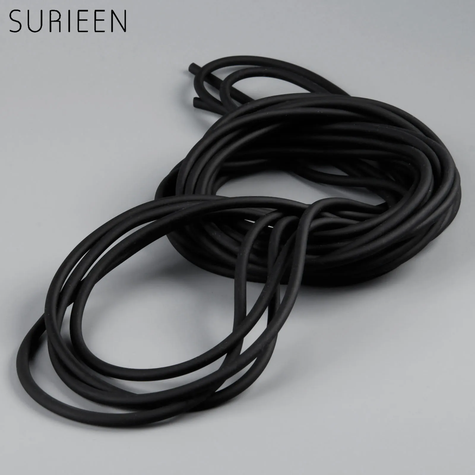 

SURIEEN 10M 2mmx5mm Strong Natural Latex Tube Slingshot Catapult Rubber Band Hunting Sling Shot Elastic Bungee Tubes 2050 Black