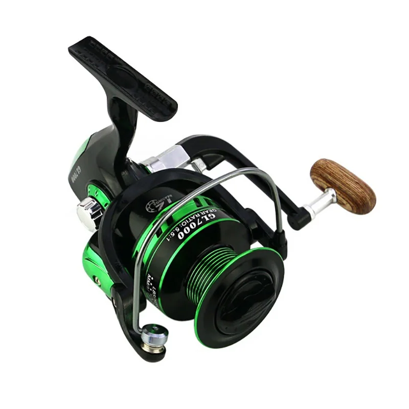 Fishing Coil Wooden Handshake Rotating Fishing Reel Professional Metal Left/Right Hand Fishing Reel Wheel