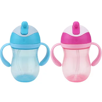

Baby Cup Infantile Cup Newborn Cup 250ML 3 Colors Sippy Feeding Straw Portable Drink Toddler Water Training Milk Infant Baby