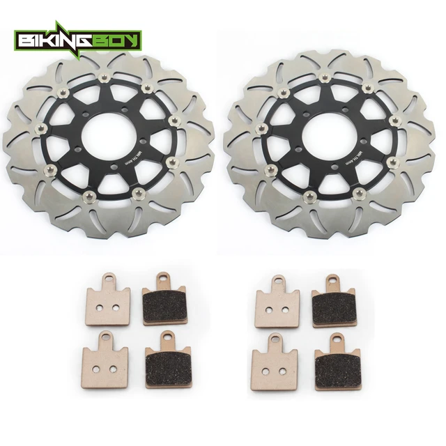 BIKINGBOY Bremsscheiben Vorne Scheiben Rotoren + 4 Set Pads GTR