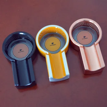 

Hot Sale! COHIBA Mini Titanium Alloy Three Color Travel use Cigar Ashtray Holder 1 Rest 3 pcs/Lot