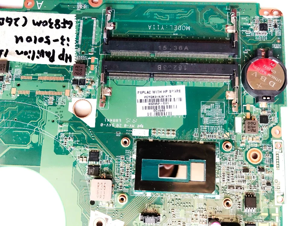 astounding  Original for HP Pavilion 15 laptop motherboard I3-5010U GF830M 2GB DAY11AMB6E0 802952-601 tested go