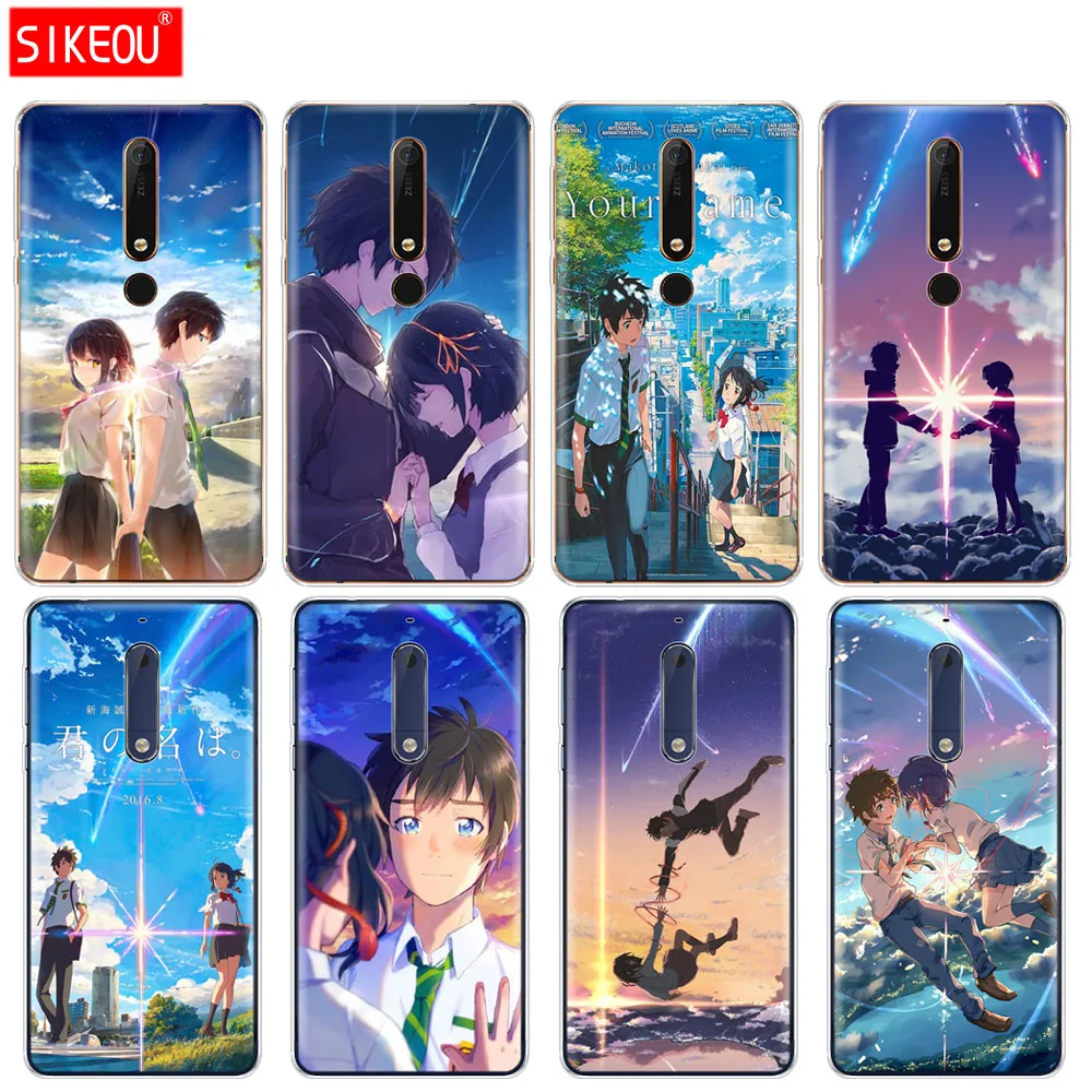 

silicone cover phone case for Nokia 5 3 6 7 PLUS 8 9 /Nokia 6.1 5.1 3.1 2.1 6 2018 Your Name Anime Coque