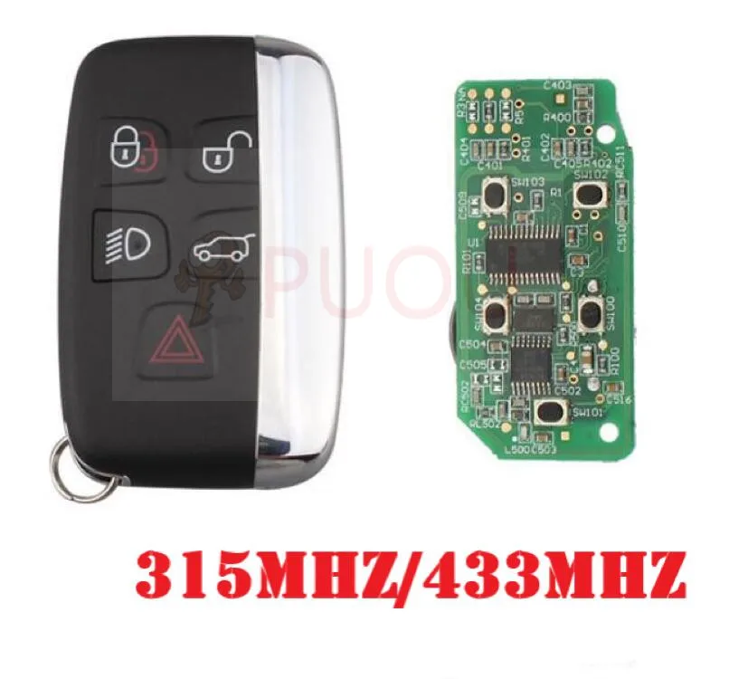 

5 button Car Remote Smart Key 315MHz / 434MHz for Land Rover Discovery 4 / Freelander for Range Rover Sport / Evoque